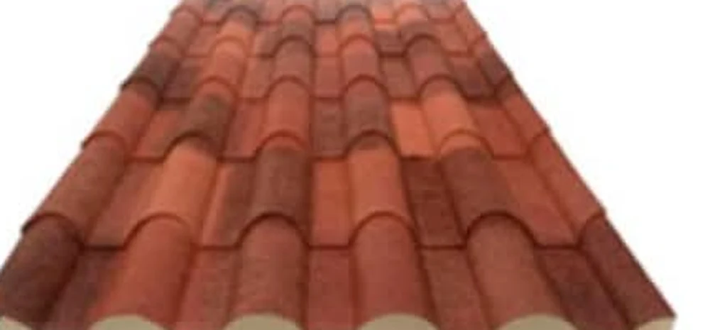 Render 3D de Panel sándwich Fertelha — Albero envejecido oscuro (FERTELHA-GRANATE)