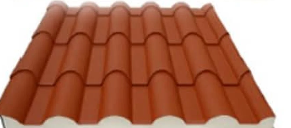Render 3D de Panel sándwich Fertelha — Rojo (FERTELHA-ROJO)