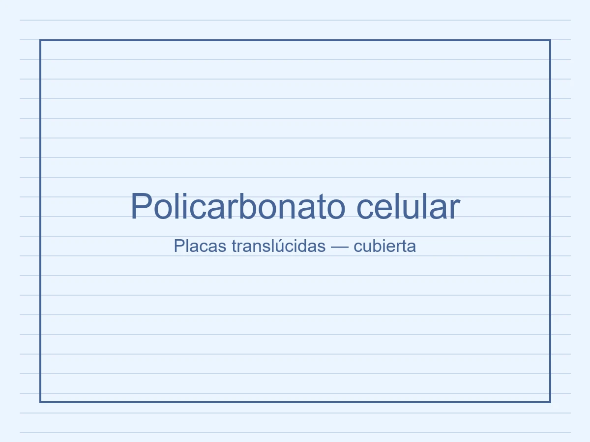 Render 3D de Placa de policarbonato celular (PC-CELULAR)